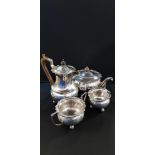 4 PIECE SILVER TEA SERVICE