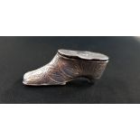 SILVER SHOE SNUFF BOX