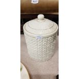 BELLEEK BISCUIT BARREL