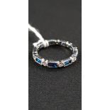 SILVER ART DECO STYLE ETERNITY RING