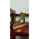 PAIR OF TRENCH ART BOOT BOOKENDS