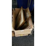 BOX OF PRINTS AND PICTURES