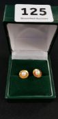 9CT GOLD AND CULTURED PEARL EARRINGS