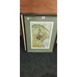 2 FRAMED MAPS