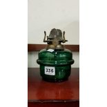 OLD GREEN OIL LAMP