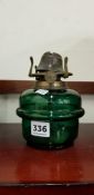 OLD GREEN OIL LAMP
