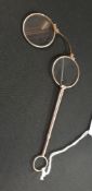PAIR OF ANTIQUE 9CT GOLD LORGNETTE SPECTACLES