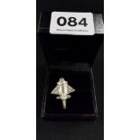 ANCIENT ALIENS, ANCIENT ASTRONAUT, JET FLYER, LAPEL PIN - 925 STERLING SILVER