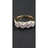 18CT WHITE GOLD 4 STONE DIAMOND RING CIRCA 2.13 CARATS