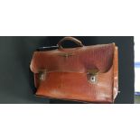 WW2 GERMAN KREIGSMARINE CROCODILE SKIN ATTACHE CASE WITH THIRD REICH DATE STAMP FOR 1941