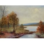 OIL ON CANVAS - IRISH LAKE SCENE