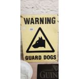 WARNING - GUARD DOGS SIGN FROM MILITARY CAMP IN RUSSIA