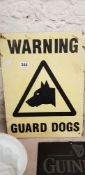 WARNING - GUARD DOGS SIGN FROM MILITARY CAMP IN RUSSIA