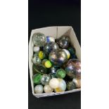 BOX OF OLD MARBLES