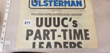 VINTAGE 'ULSTERMAN' NEWSPAPER