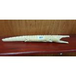 IVORY CARVED CROCODILE