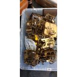 BOX OF CLOCK PARTS