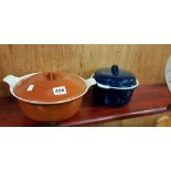 LE CREUSET POT & 1 OTHER