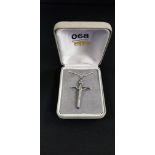 SILVER CRUCIFIX CROSS ON CHAIN (BOXED)