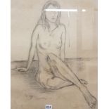 SIGNED PENCIL NUDE STUDY