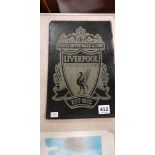 SUPERB LASER ETCHED - LIVERPOOL FC SLATE PLAQUE