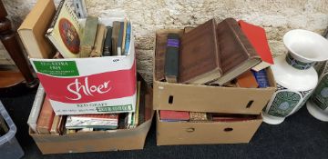 4 BOXES OF ANTIQUE BOOKS