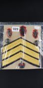 RUC SERGEANT STRIPES, BADGES AND BUTTONS
