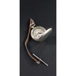 NICKEL PLATED 1917 MILITARY MARITIME NAUTICAL CASED POCKET COMPASS (VI 52240 DENNISON CASE,