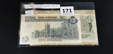 £5 AND £1 BANKNOTES BANK OF IRELAND BELFAST