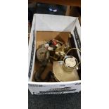 BOX OF BOAT RELATED ITEMS