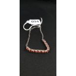 SILVER GARNET SET BRACELET