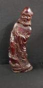 CARVED CHINESE HORN - SIGNED