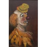 SIGNED OIL ON CANVAS - CLOWN