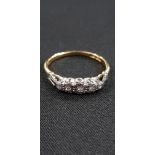 18CT GOLD AND PLATINUM DIAMOND RING