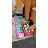 BOX LOT AND SKATEBOARD