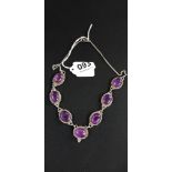 SILVER AMETHYST SET NECKLACE