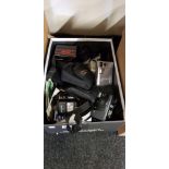 BOX OF VINTAGE CAMERAS