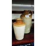 2 OLD LOCAL EARTHENWARE JUGS BELFAST AND PORTADOWN