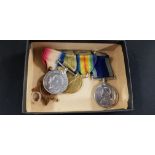 4 X WW1 MEDALS JHS SMALL A.B.R.N