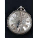 SILVER VERGE POCKET WATCH