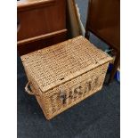 LARGE FORTNUM & MASON WICKER BASKET