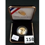 APOLLO 11 50TH ANNIVERSARY COMMEMORATIVE PROOF FIVE DOLLAR GOLD COIN