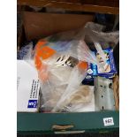 LARGE BOX LOT OF PLUMBING/ELECTRICAL ITEMS