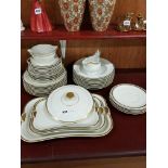 GERMAN GILT & WHITE DINNER SERVICE