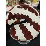 RETRO COW PATTERNED SWIVEL CHAIR