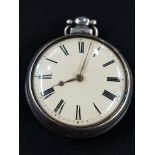 SILVER PAIR OF CASED VERGE POCKETWATCH