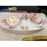 3 PINK VINTAGE CHINA ITEMS