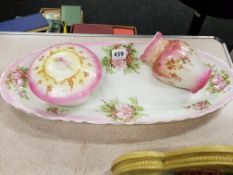 3 PINK VINTAGE CHINA ITEMS