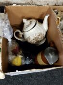 QUANTITY OF OLD TEAPOTS AND OTHERS