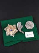 3 SILVER BROOCHES